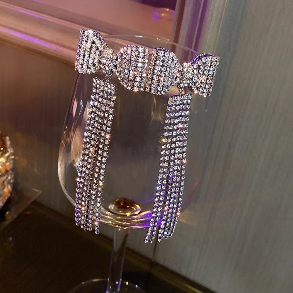 Bow knot earrings fashion jewelry luxury accessories - Picture 3 of 6
